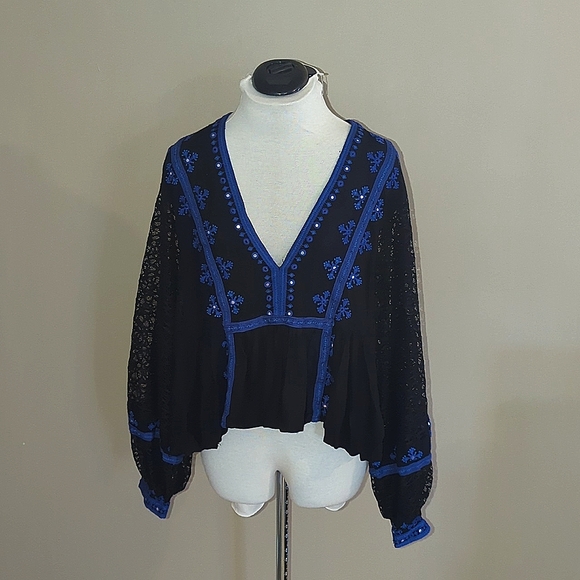 Free People "Boogie All Night" top, size large - Picture 1 of 4